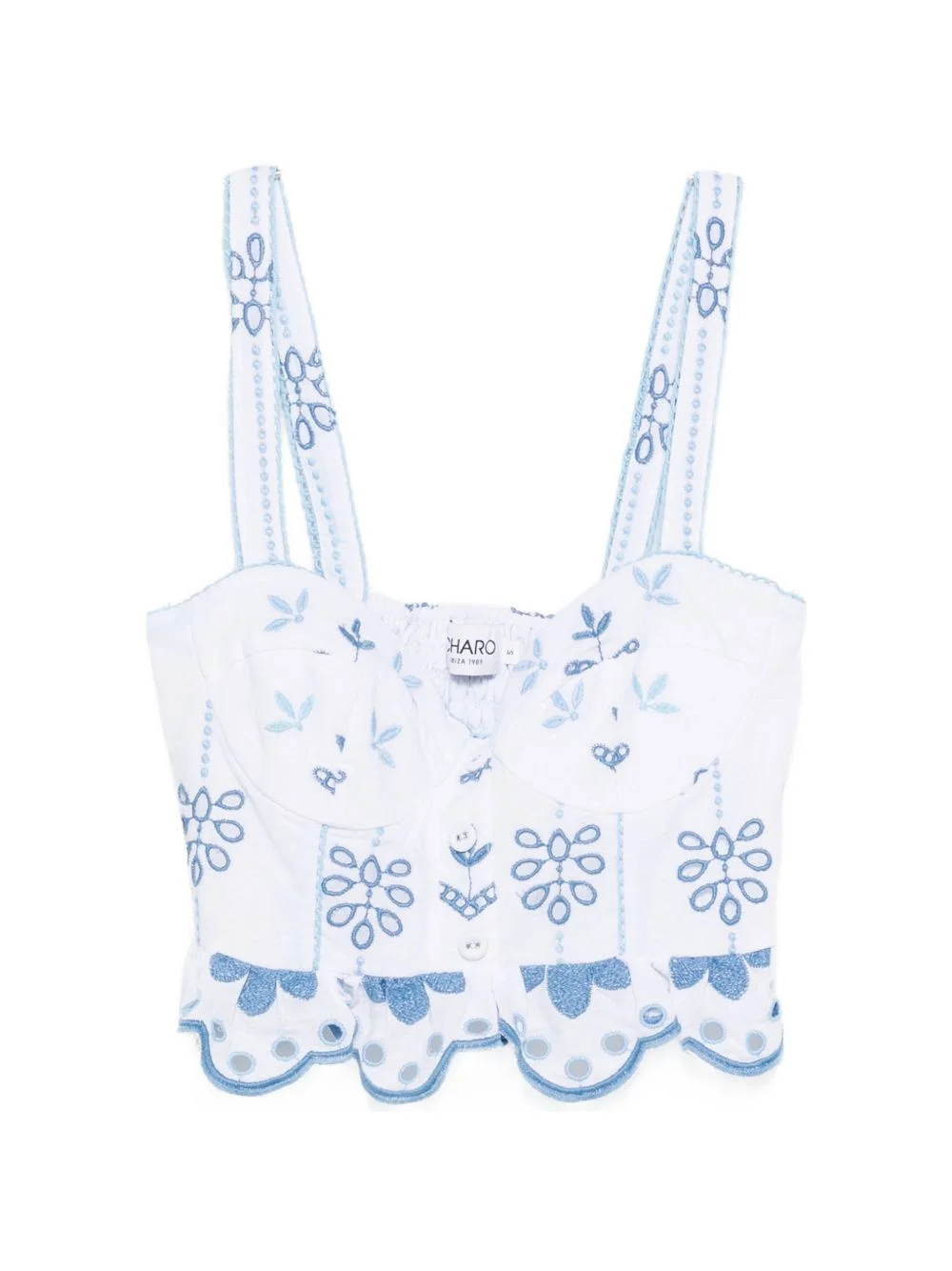 Zia floral-embroidered top - 1