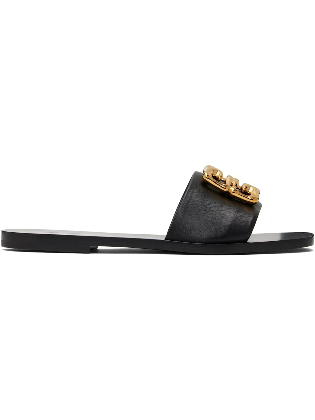 Black 4G Flat Sandals - 1