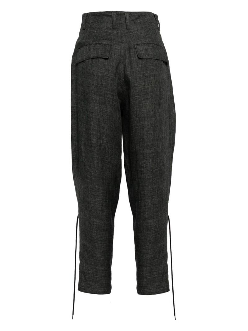 Y's tapered-leg linen trousers outlook