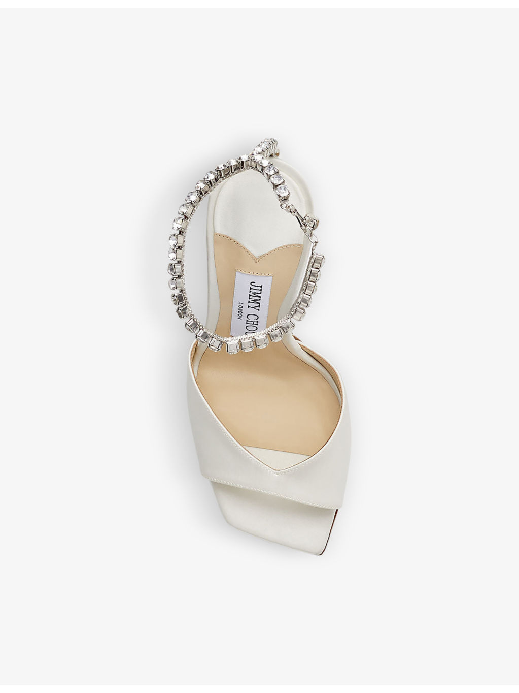 Saeda crystal-embellished satin courts - 3