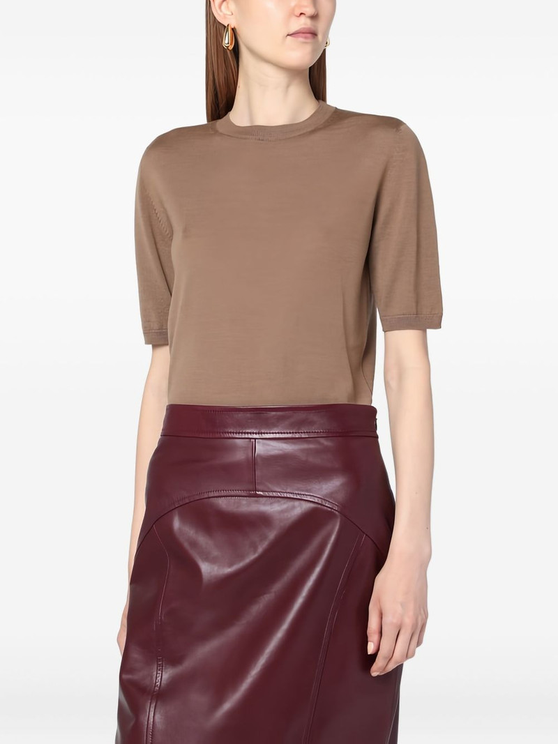 short-sleeve round-neck wool T-shirt 3