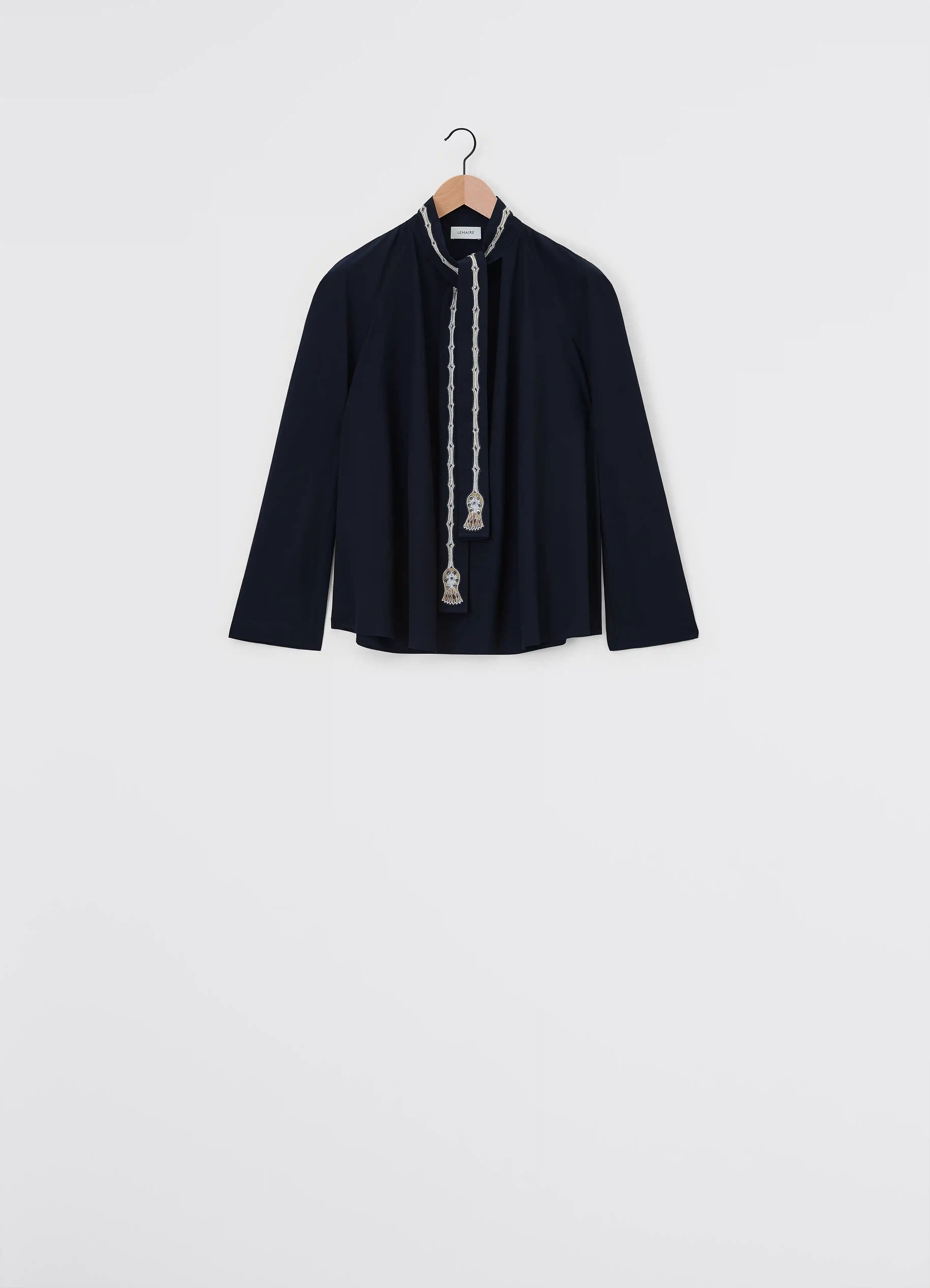 EMBROIDERED ASCOT BLOUSE - 3