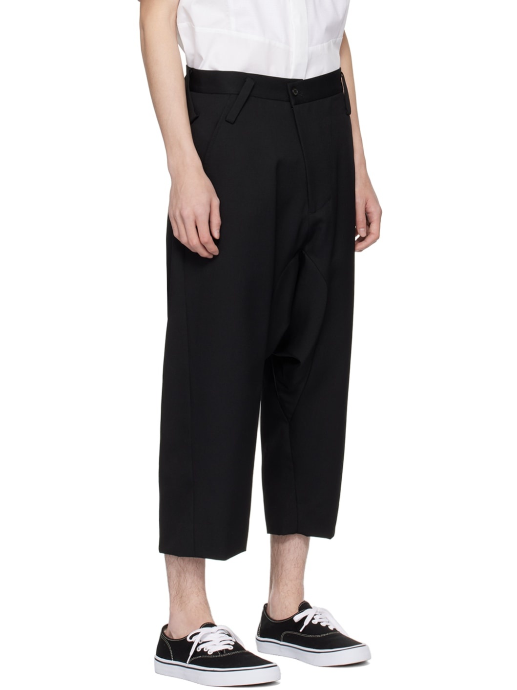 Black Graffiti Sarrouel Trousers - 2