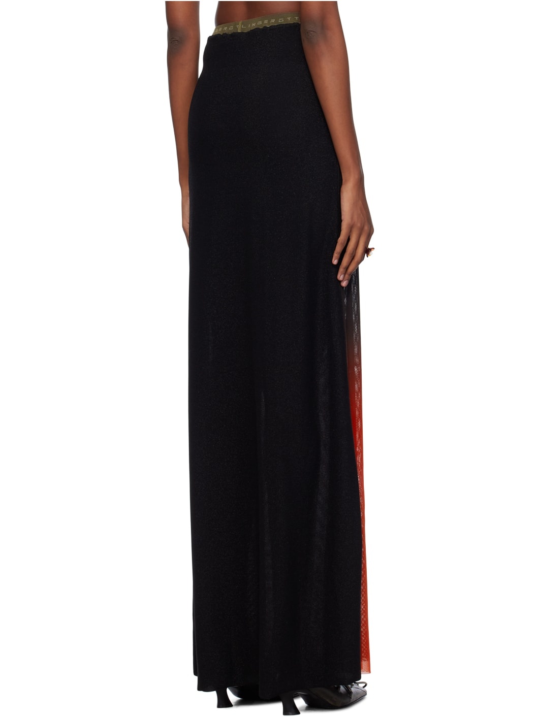 Multicolor Semi-Sheer Maxi Skirt - 3