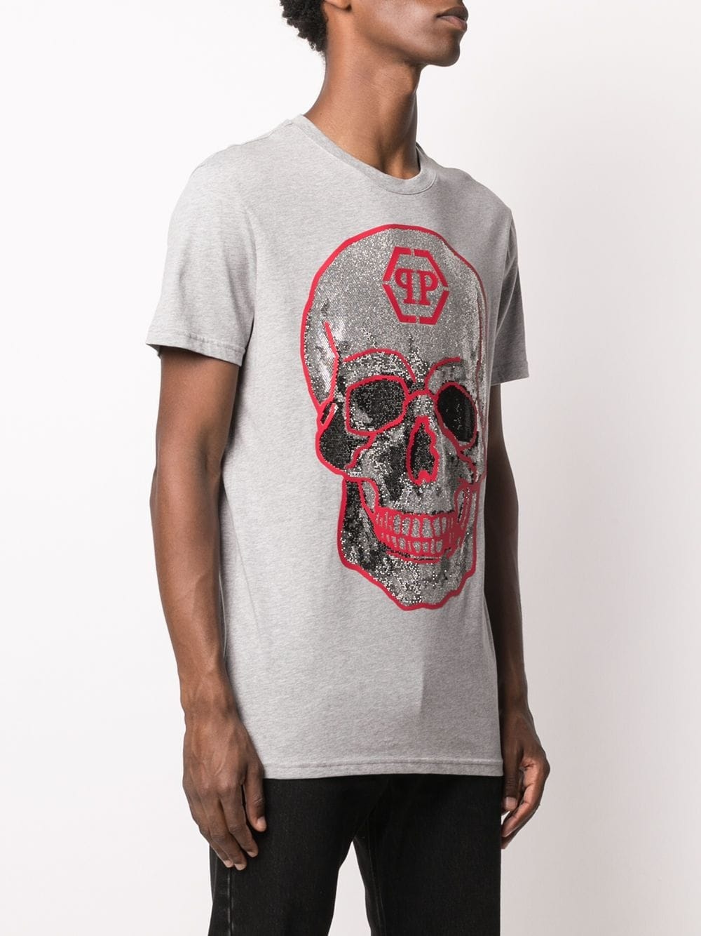 crystal skull print T-shirt - 3