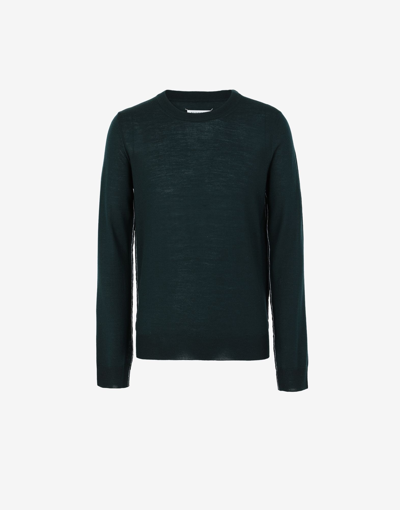 Piped crew-neck sweater - 1