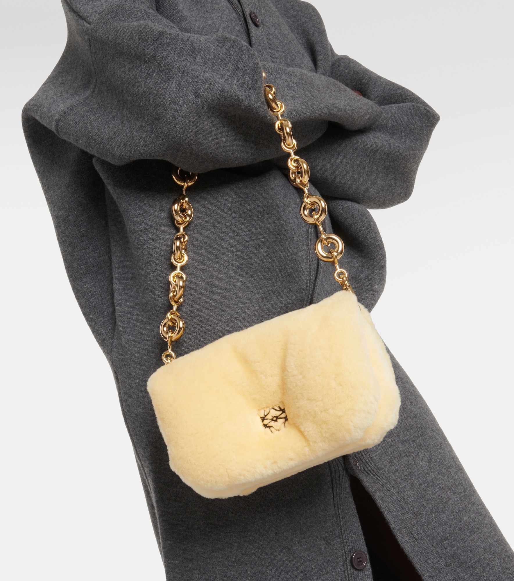 Loewe Goya Anagram Puffer Chain Shoulder Bag