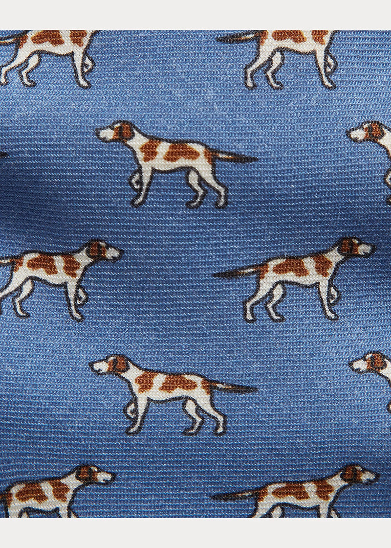 Dog-Print Wool Challis Tie 3