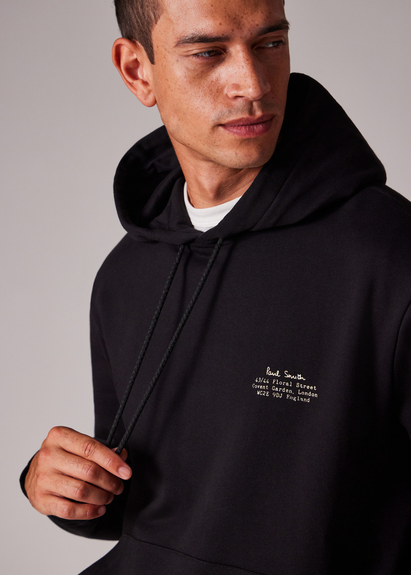 Black Signature Logo Print Hoodie 4