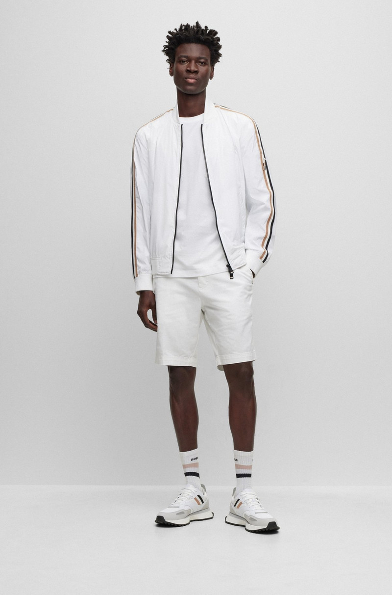 BOSS SLIM-FIT SHORTS IN STRETCH-COTTON GABARDINE outlook