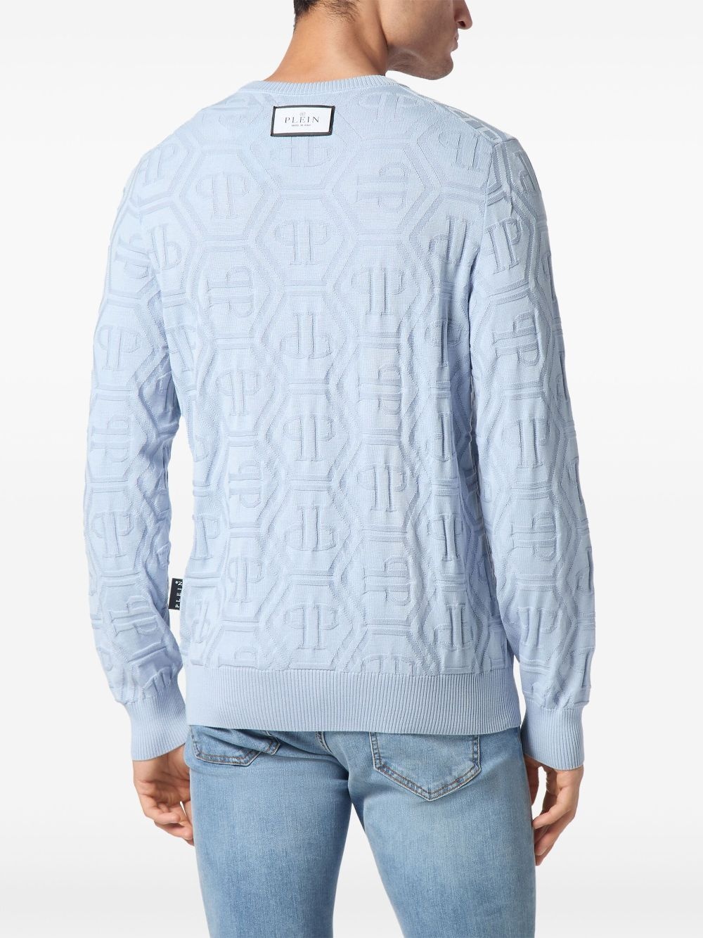 monogram-jacquard jumper - 4