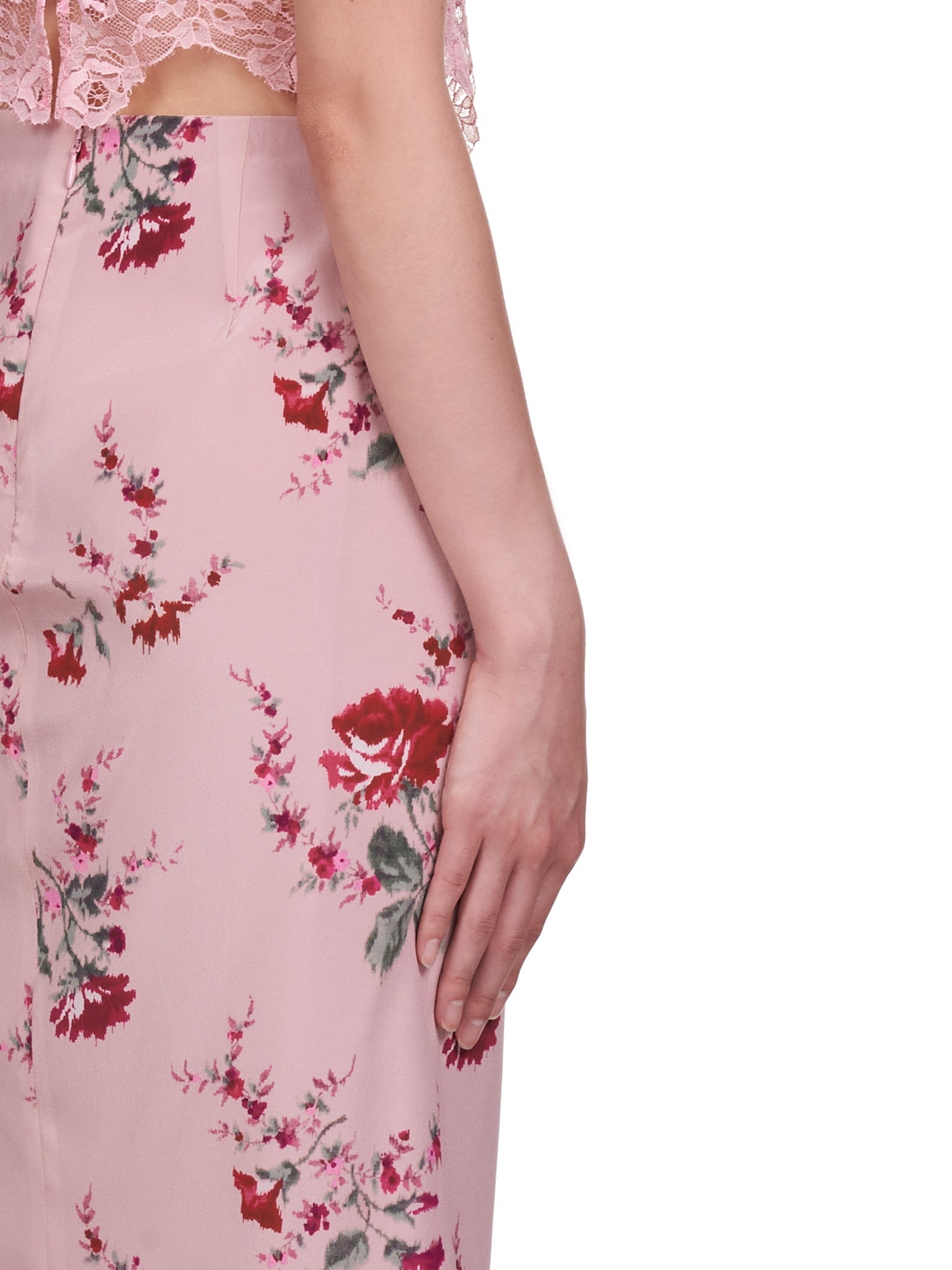 Rose De Chine Print Skirt - 5