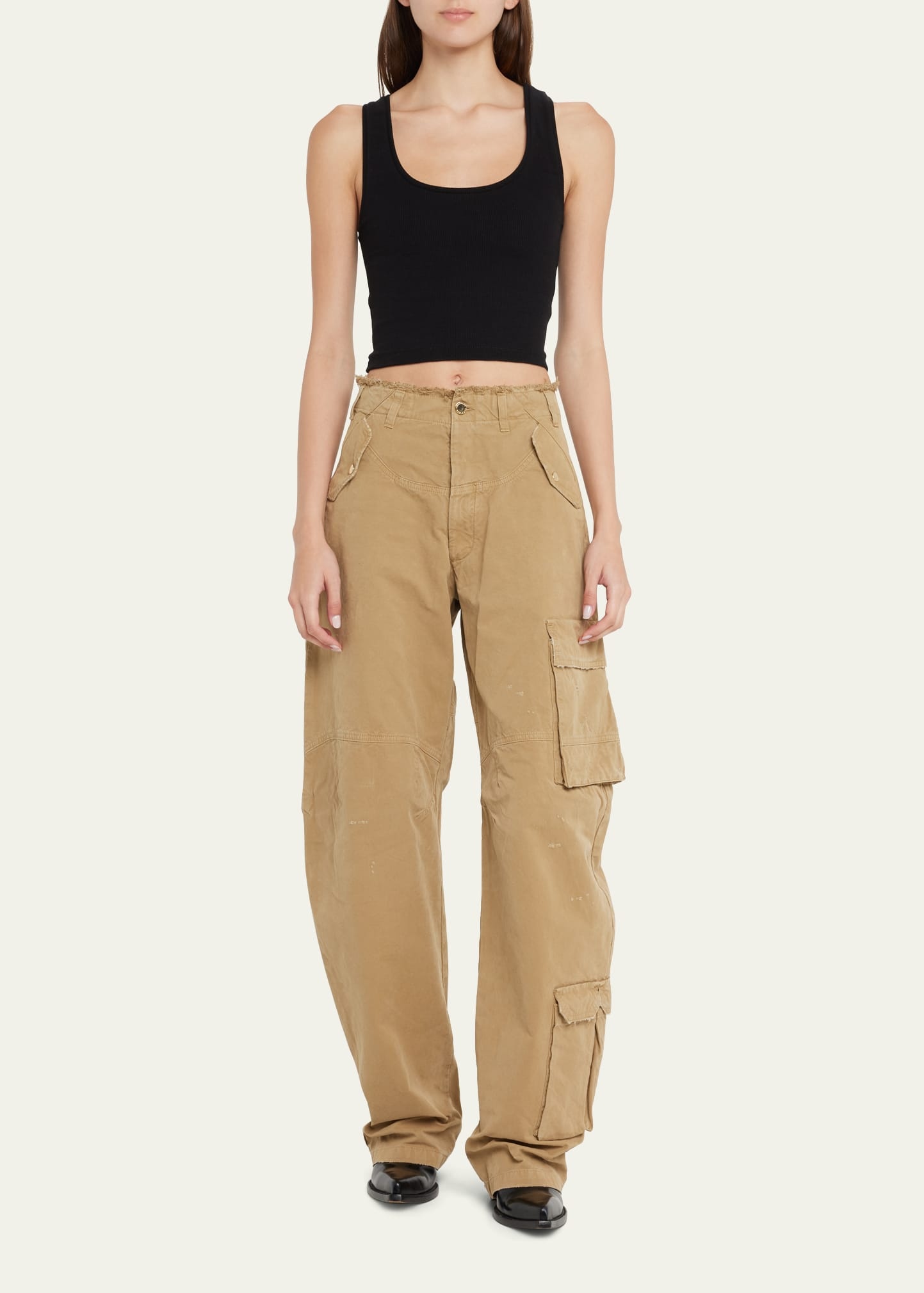 Rosalind Wide-Leg Baggy Cargo Jeans - 2