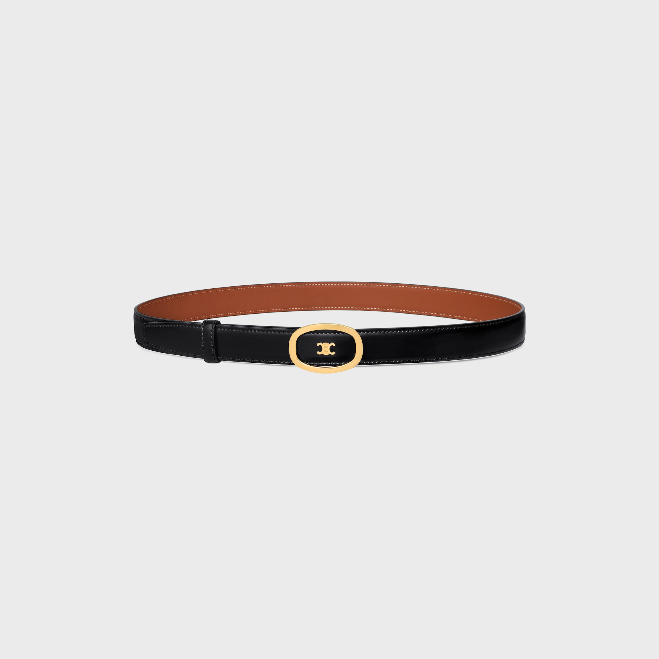 Medium 25MM Reversible Celine Alix Belt  IN TAURILLON AND NATURAL CALFSKIN - 2