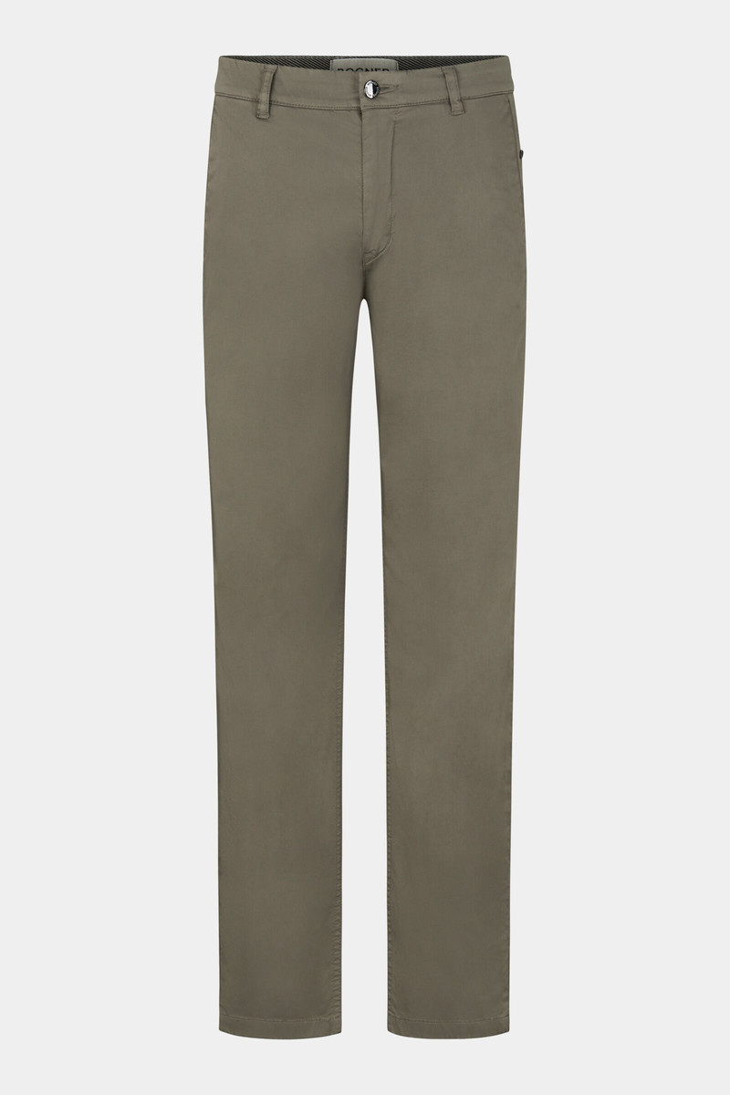 Niko Prime fit chinos in Olive green 1