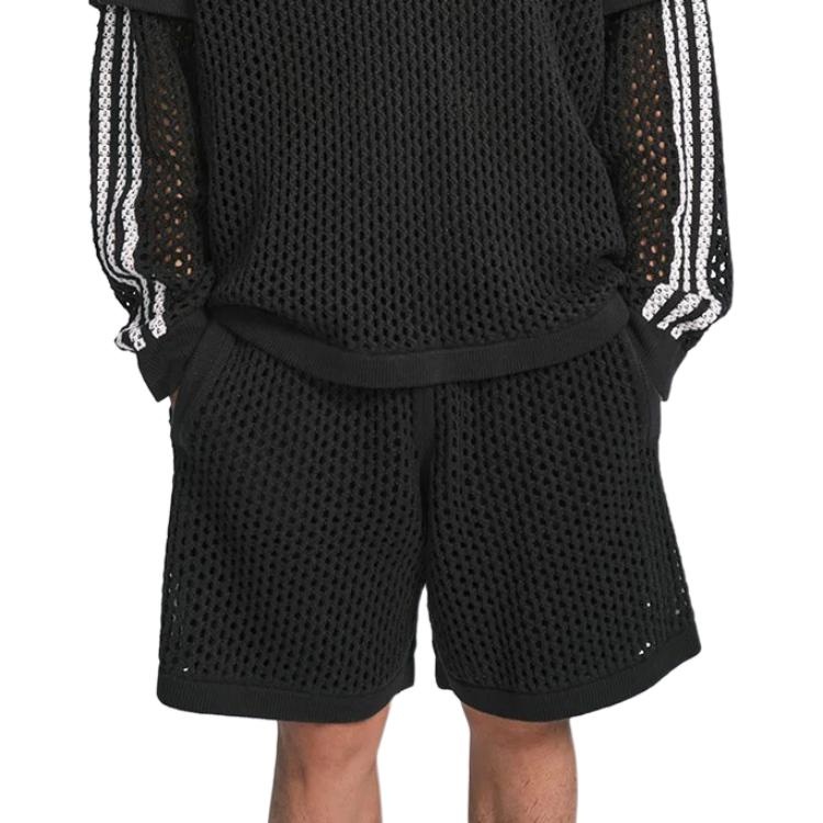 adidas x CLOT FW24 Crochet Shorts Asia Sizing 'Carbon' JF4273 - 4