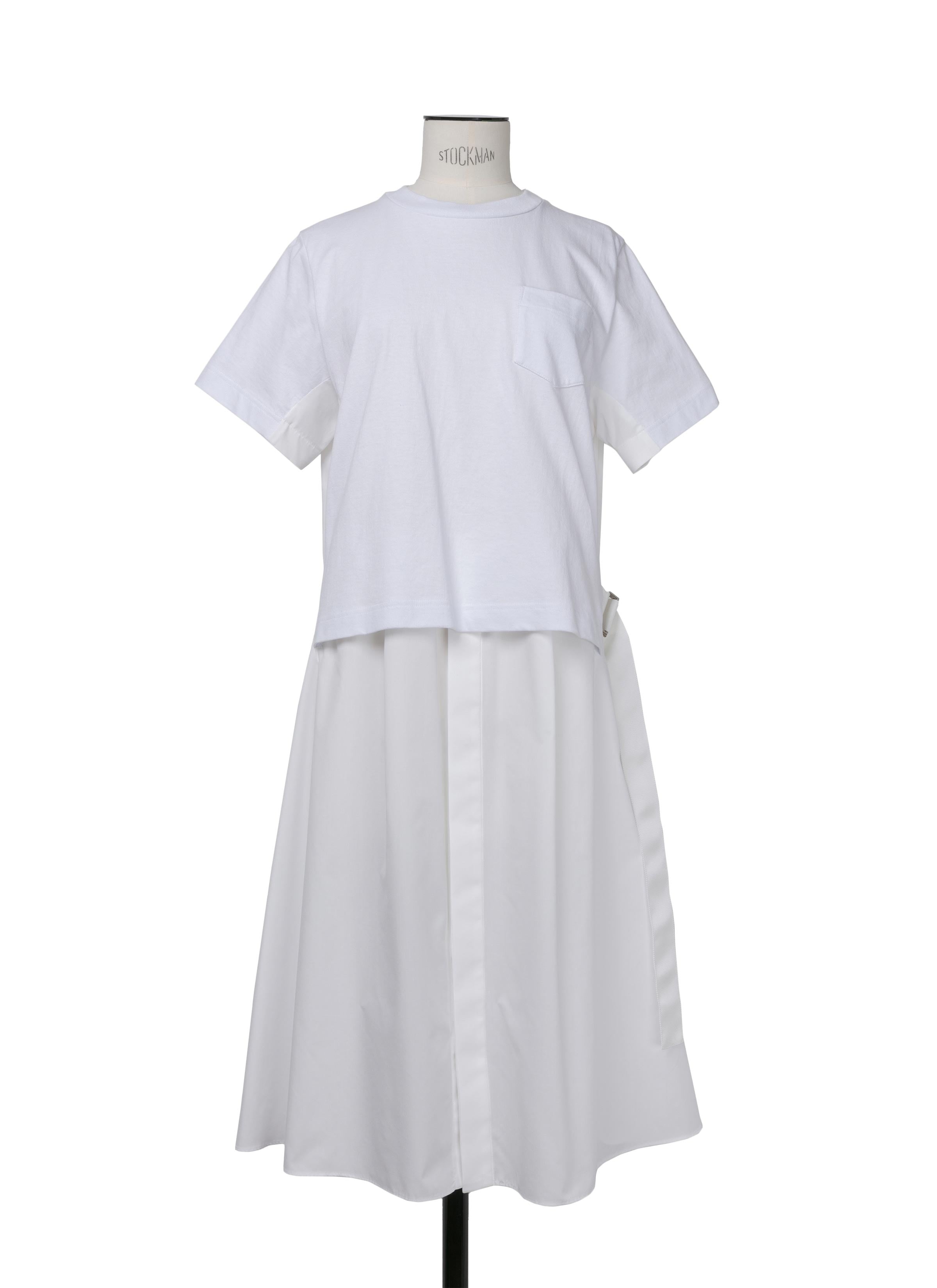 Cotton Poplin x Cotton Jersey Dress - 1