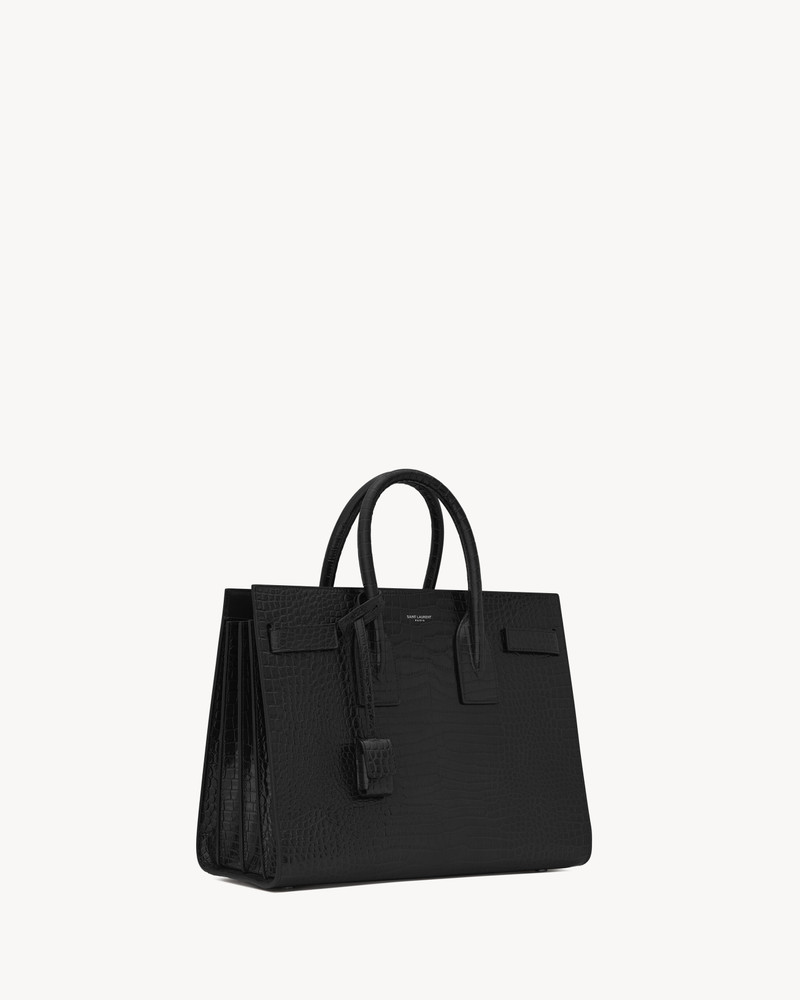 SAC DE JOUR IN CROCODILE-EMBOSSED LEATHER - SMALL 6