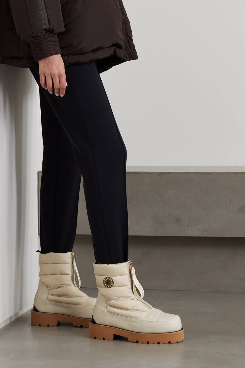 JIMMY CHOO Kai 50 logo-appliquéd quilted padded shell ankle boots outlook