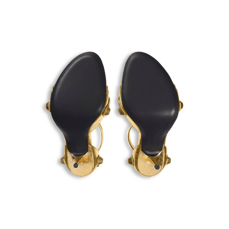 Women's Cagole 110mm Sandal Metallized in Gold 7