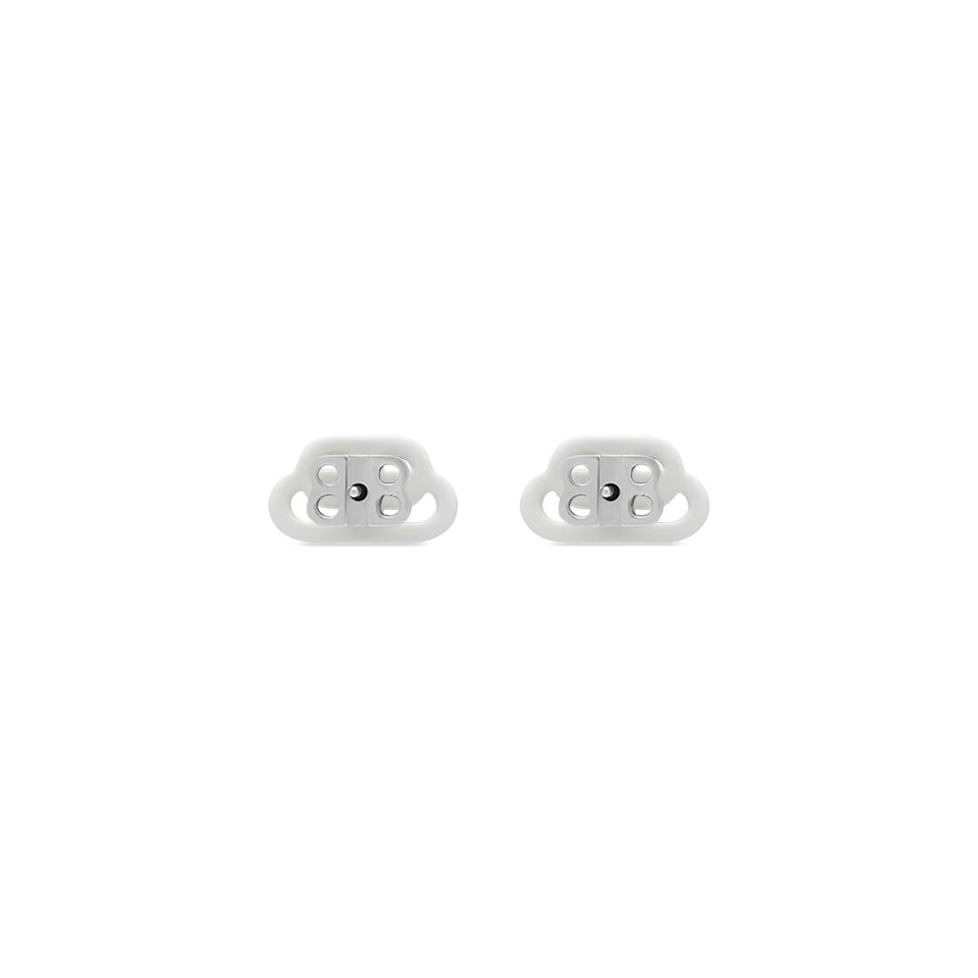 Women's Bb Xs Stud Earrings in White - 2