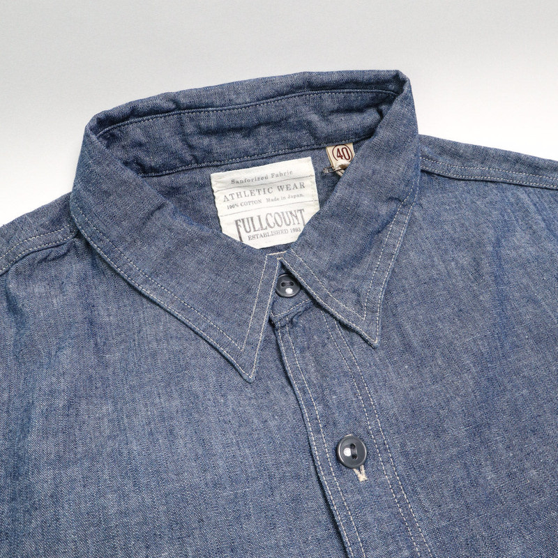 FULLCOUNT 4810-21 Chambray Shirt Indigo Blue outlook
