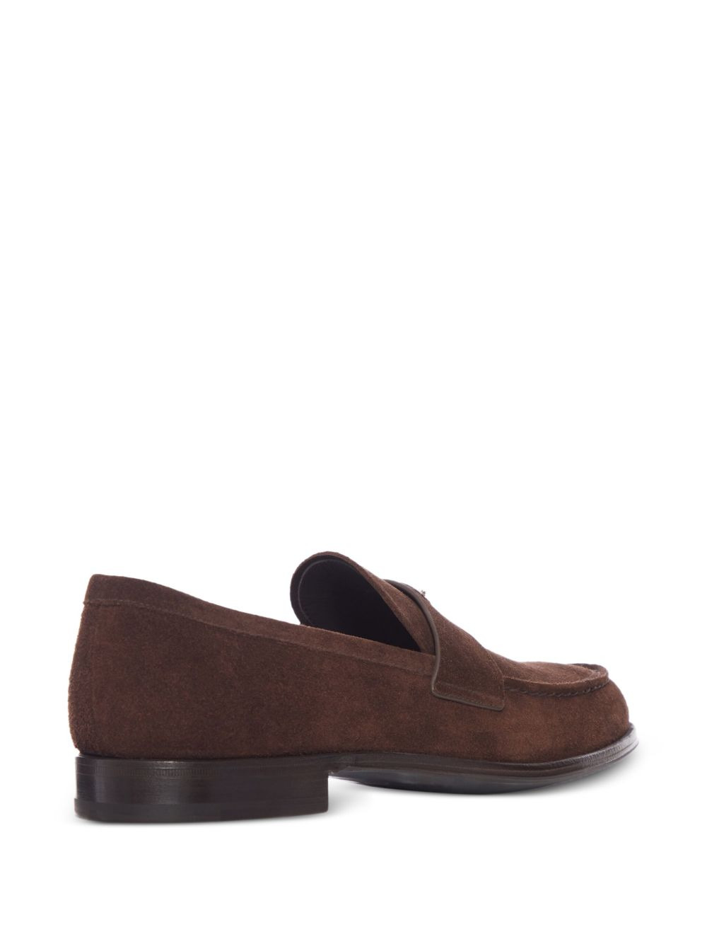 logo-detail suede loafers - 3