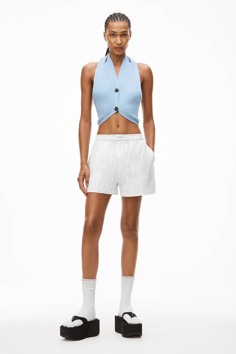 Alexander Wang BACK KNOT HALTER VEST IN CASHMERE WOOL outlook