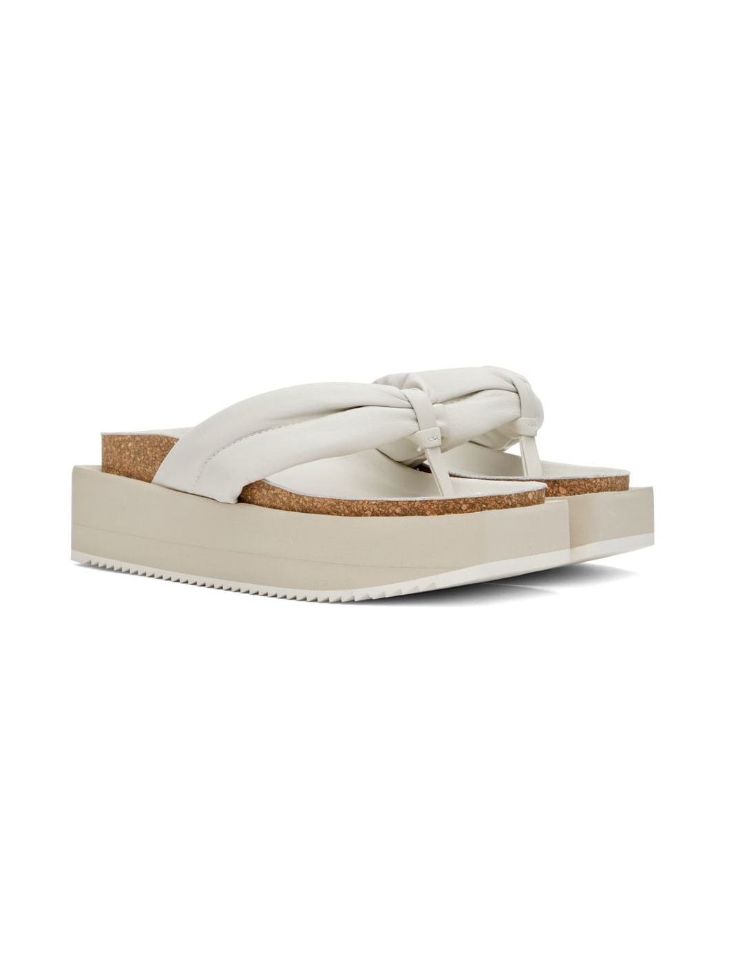 Off-White Padded Flip Flops - 4