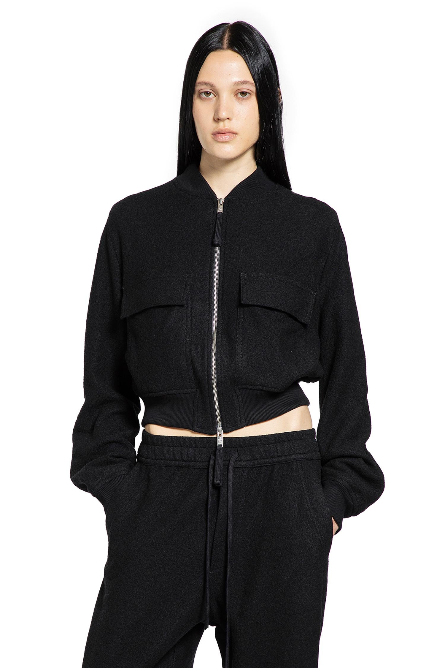 Cropped Wool Felt Bomber - 6