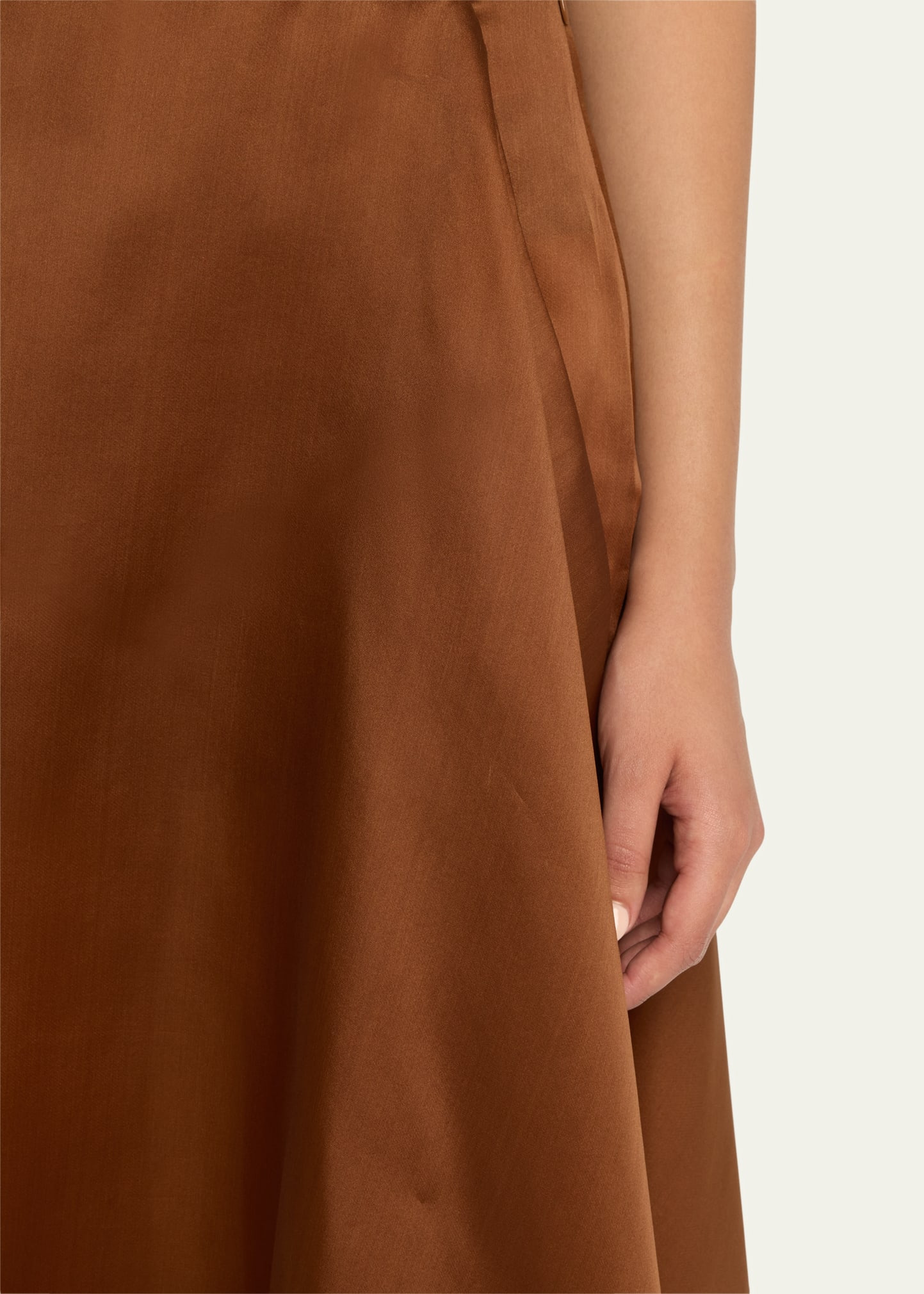 Mel Draped Silk Organza Midi Skort - 5