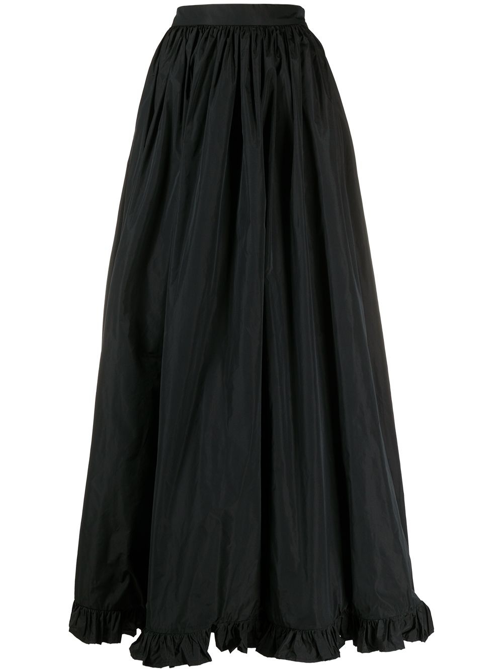 ruffle-hem long skirt - 1