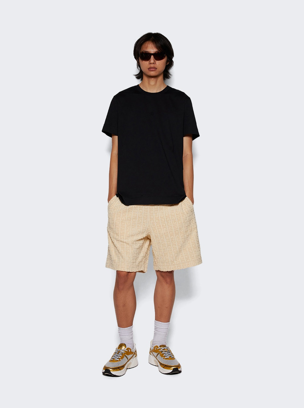 Slim Fit T-shirt With 4g Embroidery Black - 2