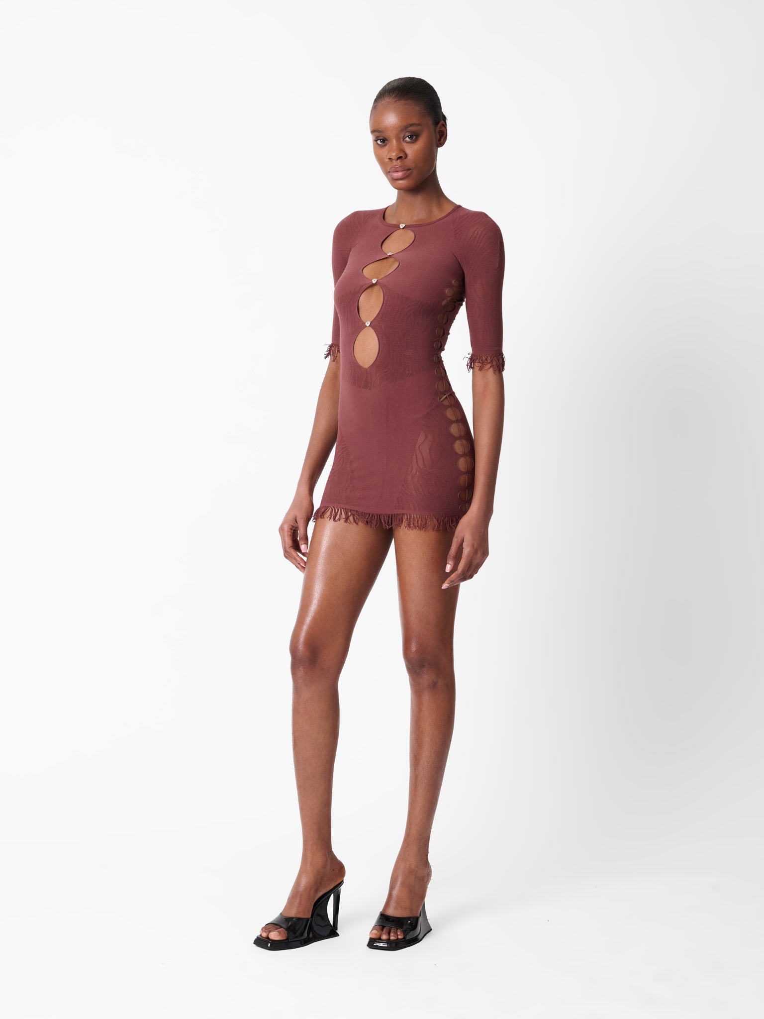 MIRANDA DRESS OLD MONEY BROWN - 7