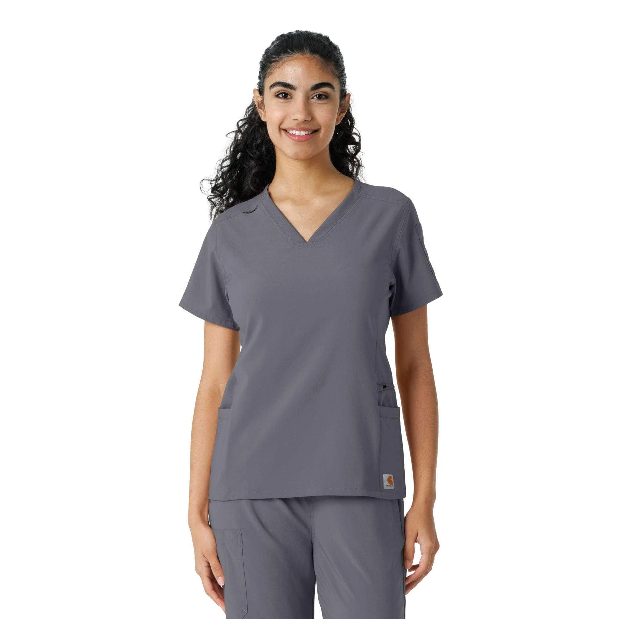 Women's Force Cross-Flex Knit Panel Scrub Top - 1