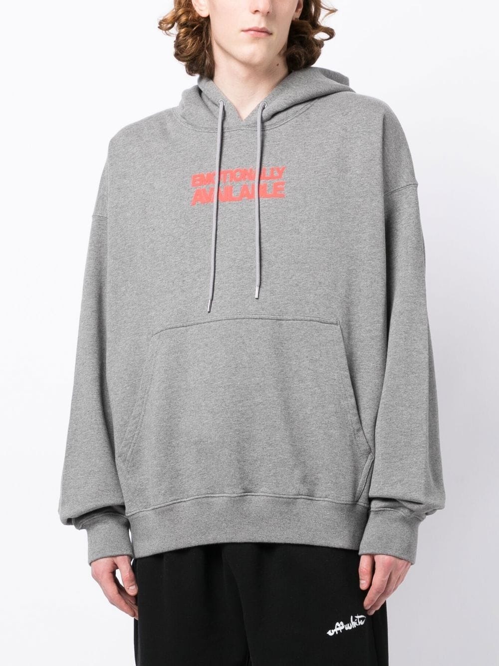 Arrows-motif drawstring hoodie - 3