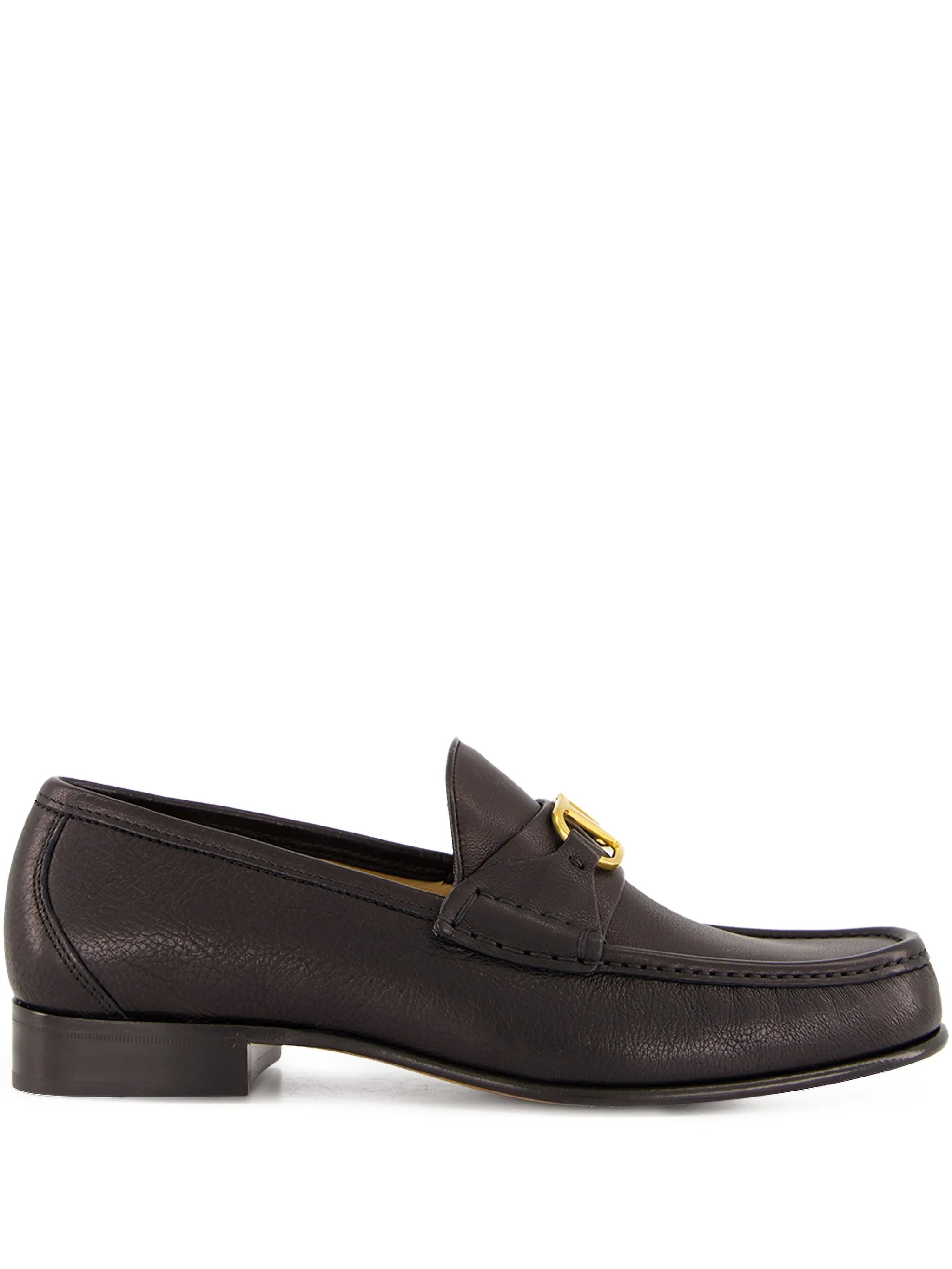 VLogo Signature leather loafers - 1
