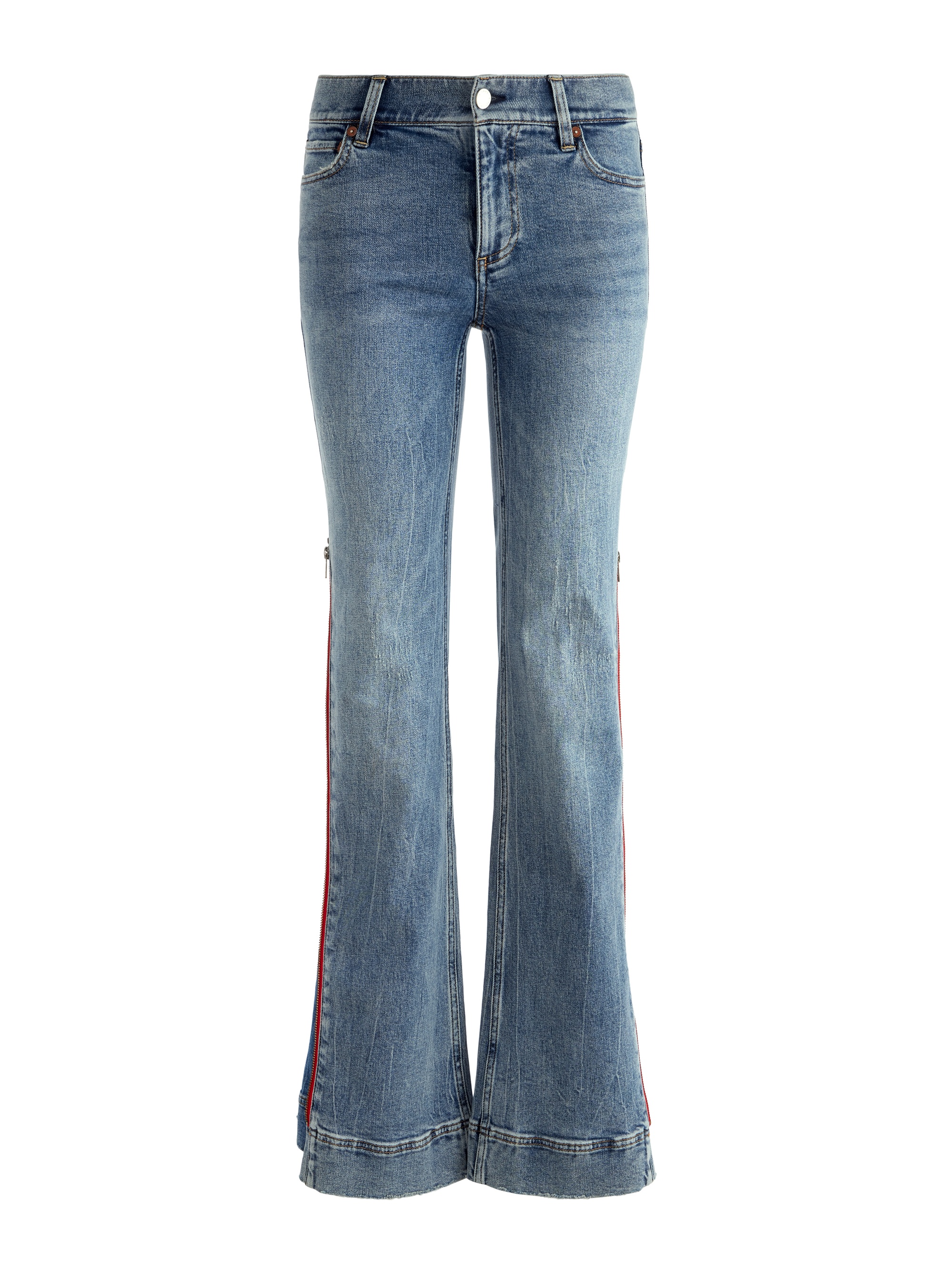 REY SIDE ZIPPER WIDE LEG JEAN - 1