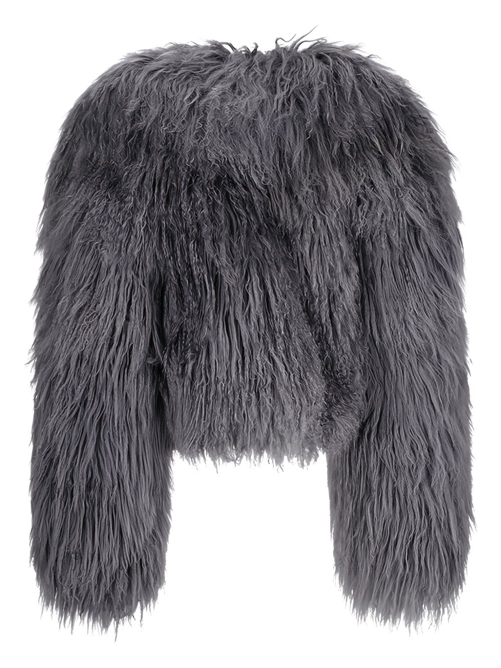shaggy-pile bomber jacket - 2