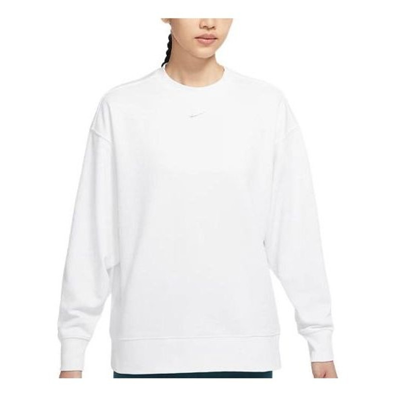 Nike Dri-FIT Training Sports Quick Dry Round Neck Pullover Hoodie White DD5468-100 - 1