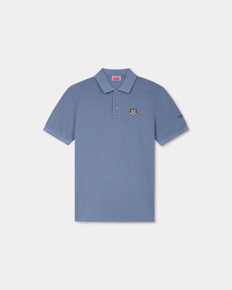 'KENZO Lucky Tiger' embroidered polo in organic cotton 1