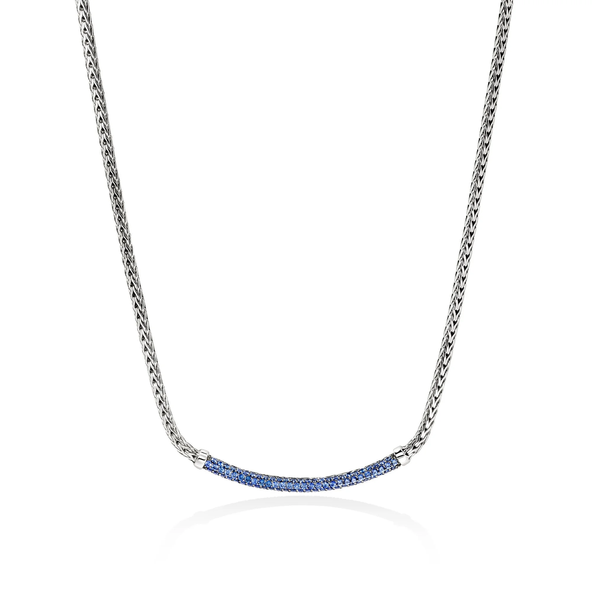 JH Essential Pavé Necklace, Sterling Silver, Gemstones, 2.5MM - 1