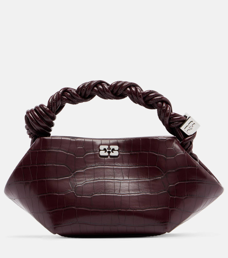 Bou Mini croc-effect leather top-handle bag 1