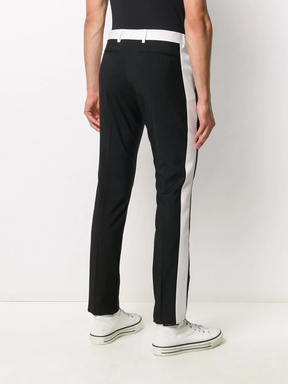 contrast-panel trousers - 4