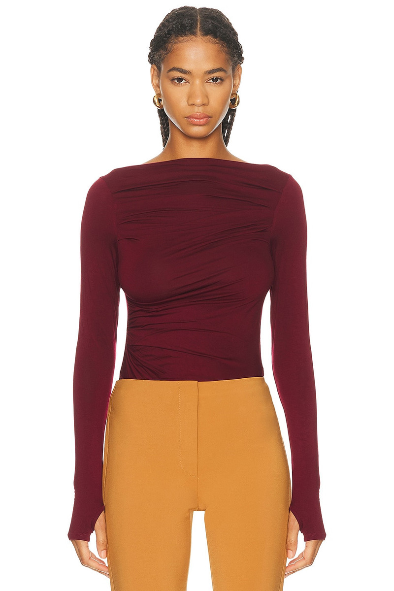 Fluid Jersey Draped Boatneck Top 1