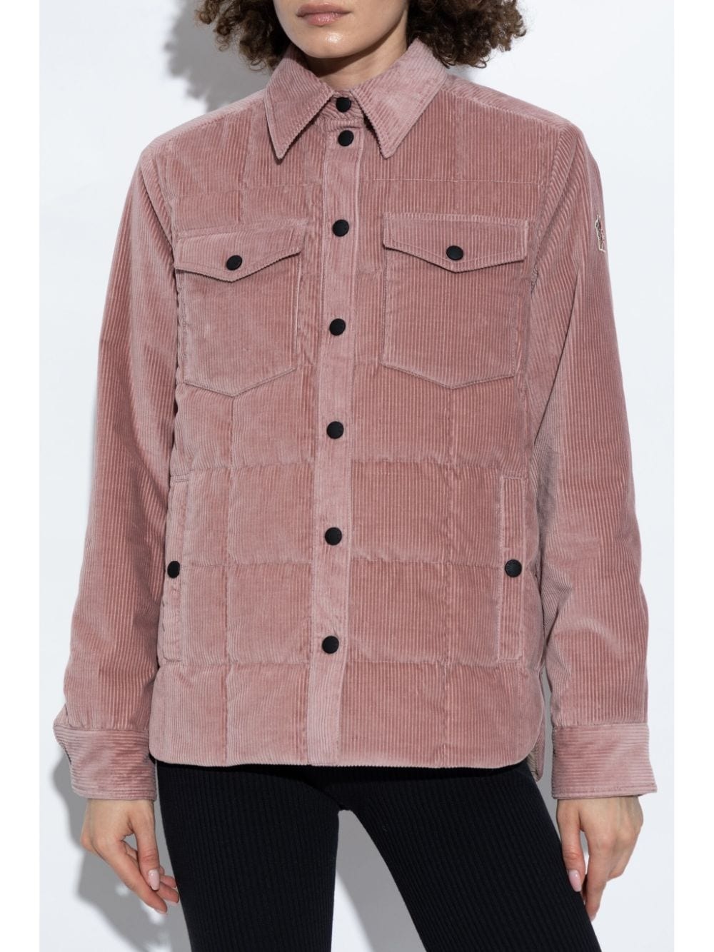 buttoned padded shirt jacket - 3