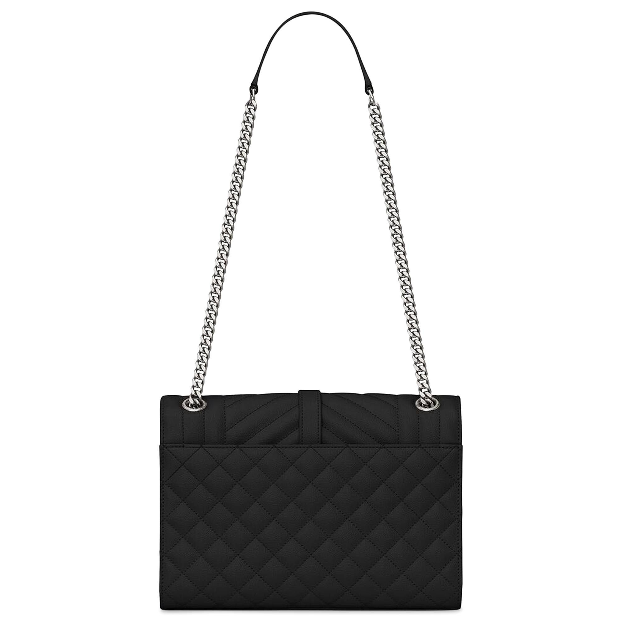 Saint Laurent Envelope Medium Chain Bag 'Noir' - 2