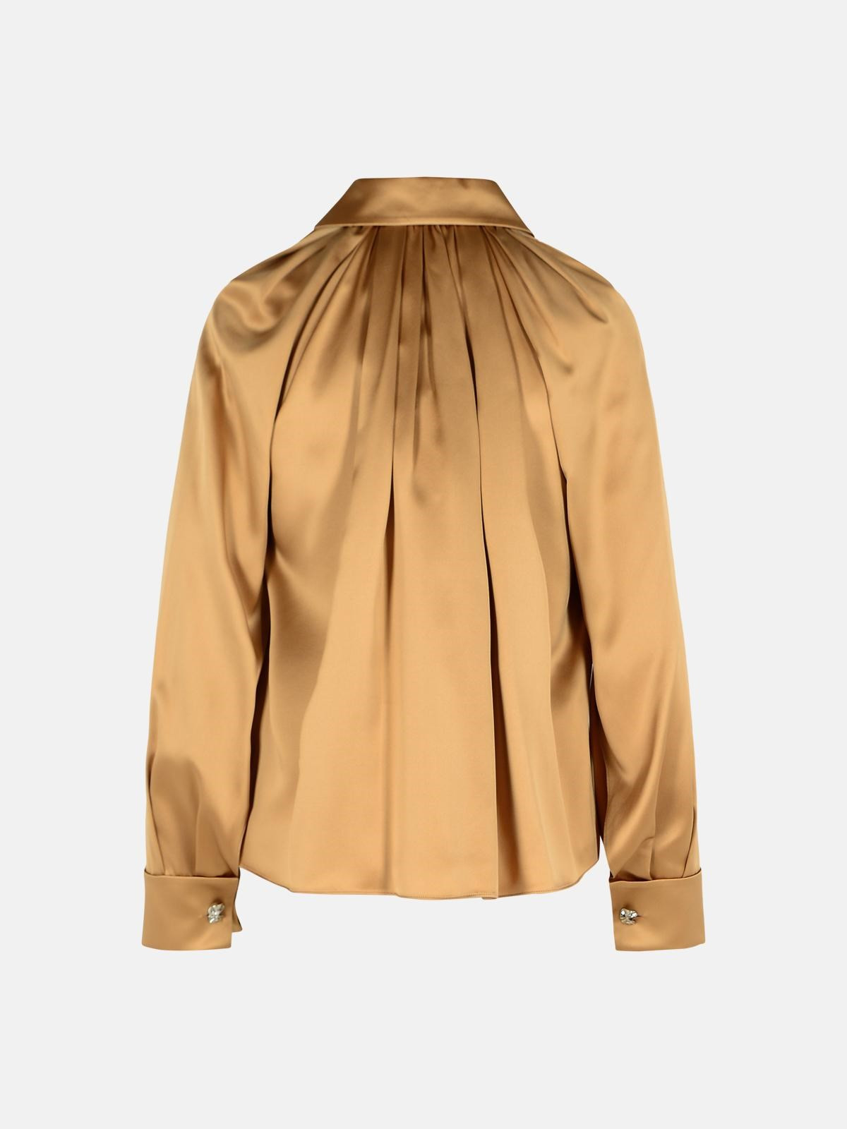 ' SALICE' BEIGE SILK SHIRT - 3
