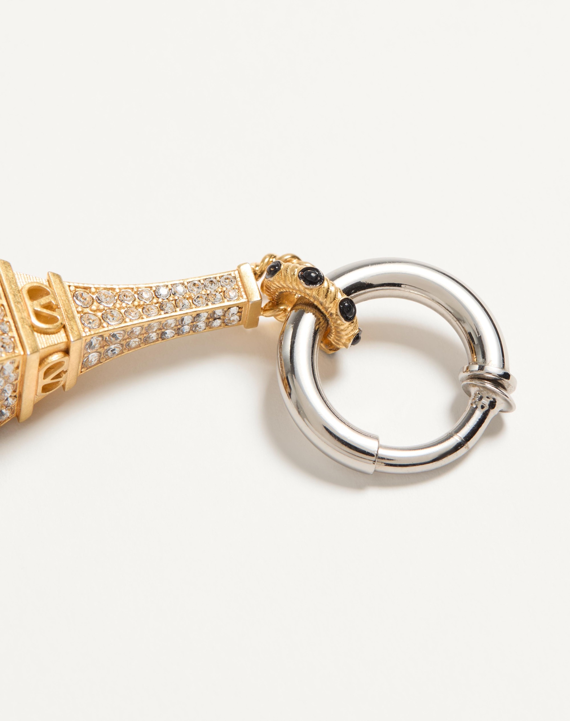 VALENTINO GARAVANI CHEZ VALENTINO SINGLE EARRING IN METAL AND SWAROVSKI® CRYSTALS - 5