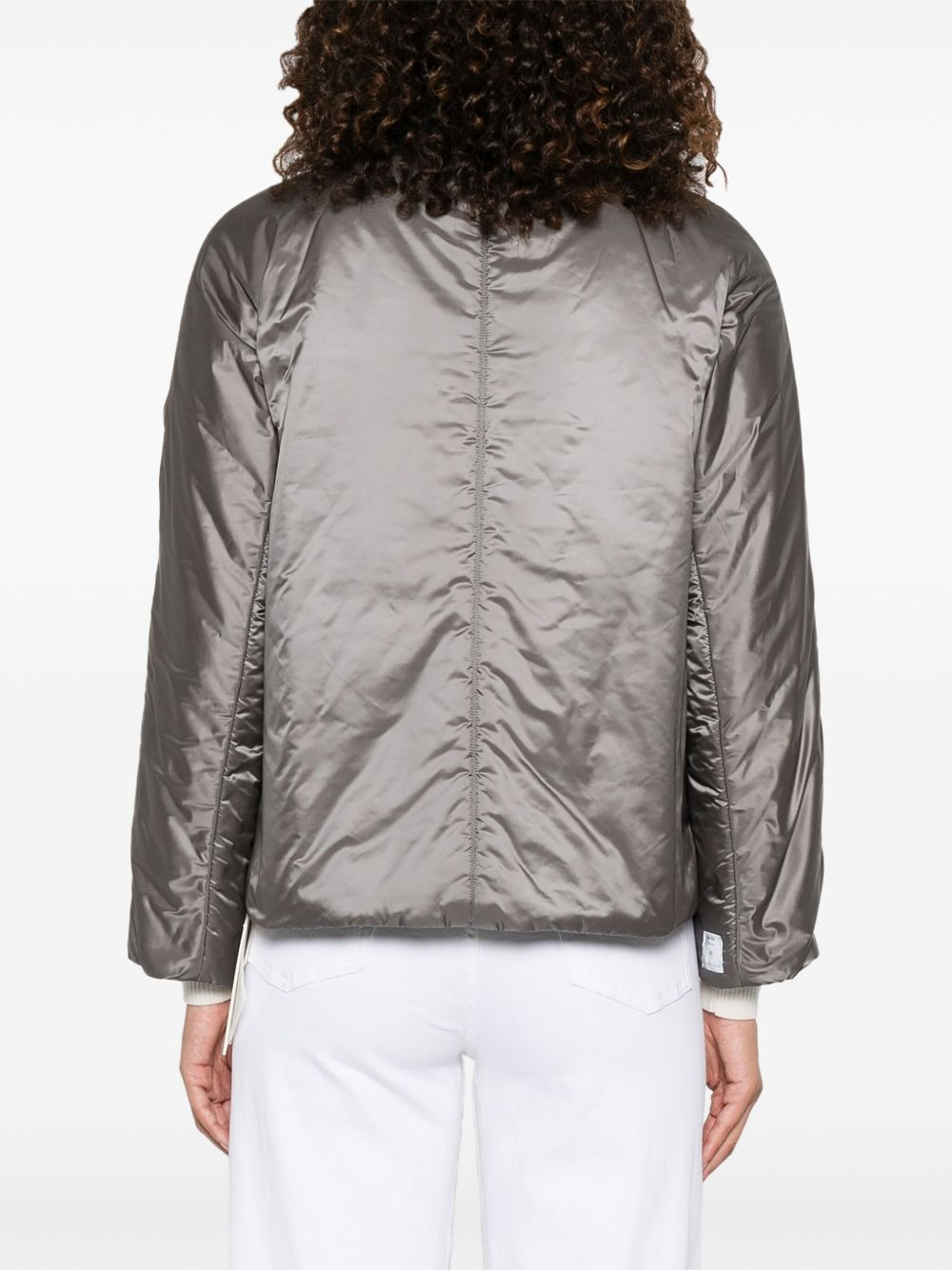 Green padded buttoned jacket - 4